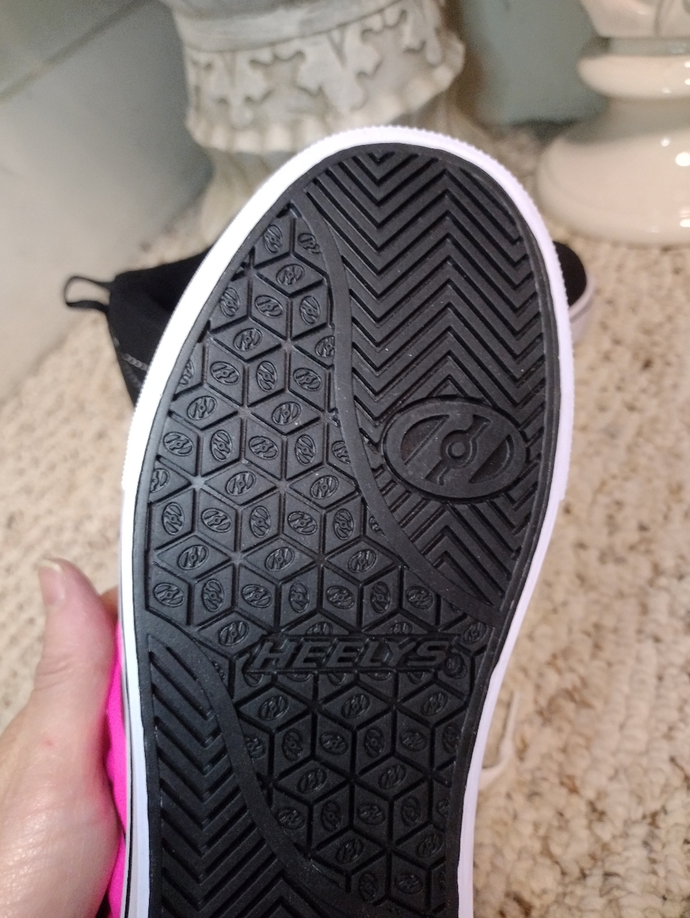 Heelys Kolect Kids Black & Hot Pink Suede Wheeled Sneakers - Picture 7 of 9